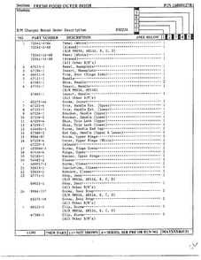 Fresh Food Outer Door Page 2 Diagram and Parts List for 22714  Maytag Refrigerator