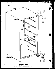 Section 1 Diagram and Parts List for ESUF16C P60345-81W Amana Freezer