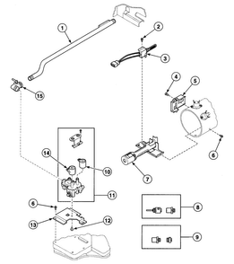 Gas Valve Diagram and Parts List for SDG809LF  Speed Queen Dryer