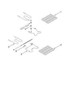 Rack And Element Parts Diagram and Parts List for MER6755ACB24  Maytag Range