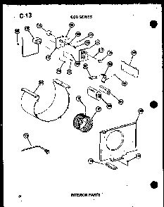 Interior Parts Diagram and Parts List for 619-3P P54720-45R Amana Air Conditioner
