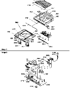 Drain Block Assembly And Control Assembly Diagram and Parts List for TR525SL-P1182804WL  Amana Refrigerator