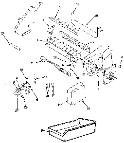 Ice Maker Section Diagram and Parts List for JRT1215B M9C67B Jenn-Air Refrigerator