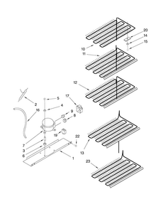 Unit Parts Diagram and Parts List for AQU2003TRW03  Amana Freezer