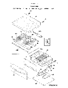 Top/Drawer Diagram and Parts List for 79094243316  Kenmore Range