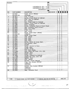 Door Page 2 Diagram and Parts List for 8433A  Norge Dryer