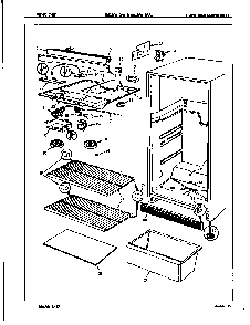 Fresh Food Compartment Diagram and Parts List for RB15FA-0AA 7C31A Magic Chef Refrigerator