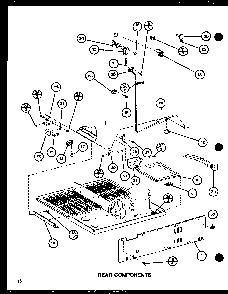 Rear Components Diagram and Parts List for TL18H-P77110-20W  Amana Refrigerator