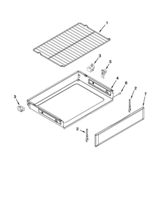 Drawer And Rack Parts Diagram and Parts List for MGR7685AS0  Maytag Range