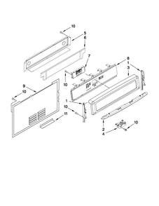 Control Panel Parts Diagram and Parts List for MGR8772WB1  Maytag Range