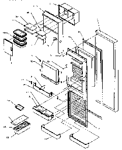 Refrigerator Door Diagram and Parts List for SPD25AW-P1162435WW  Amana Refrigerator