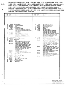 Motor Assembly Page 2 Diagram and Parts List for U4371  Hoover Upright Vacuum
