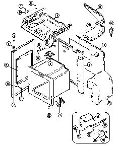 Body Diagram and Parts List for MRG5729ADA  Maytag Range