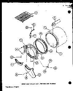 Section 10 Diagram and Parts List for LE3902W P1122603WW Amana Dryer