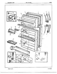 Part Location Diagram of 65929-7 Whirlpool N*INNER PANEL **NLA*