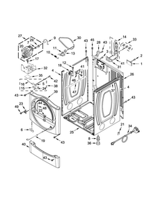 Cabinet Parts Diagram and Parts List for MDE28PRCZW0  Maytag Dryer