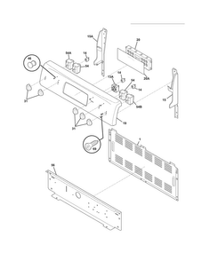Backguard Diagram and Parts List for CRE3890LWH  Crosley Range