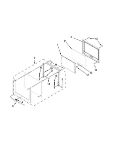 Oven Door Diagram and Parts List for MMW9730AB01  Maytag Microwave