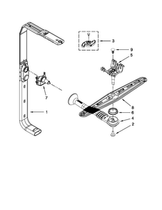 Upper Wash And Rinse Parts Diagram and Parts List for MDBH949AWW1  Maytag Dishwasher