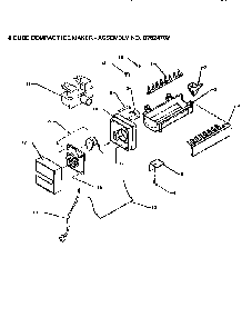 Ice Maker Diagram and Parts List for SSD25SL-P119042WL  Amana Refrigerator