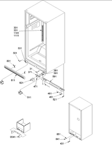 Ladders, Lower Cabinet Diagram and Parts List for TX21VC-P1315905WC  Amana Refrigerator