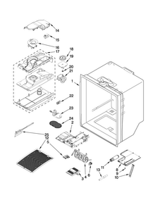 Refrigerator Liner Parts Diagram and Parts List for MFT2771WEM1  Maytag Refrigerator
