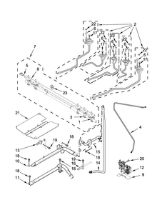 Part Location Diagram of W11220383 Whirlpool Surface Burner Igniter