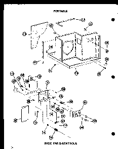 Base Pan & Controls Diagram and Parts List for 10-2NM P54974-2R Amana Air Conditioner