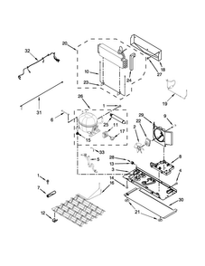 Unit Parts Diagram and Parts List for MFT2574DEH00  Maytag Refrigerator