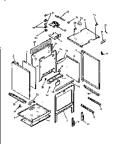 Oven Cavity Assy Diagram and Parts List for RST310UK-P1130738NK  Caloric Range