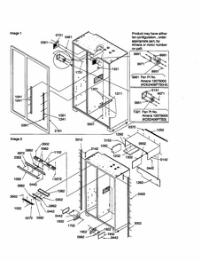 Ladders And Light Shields Diagram and Parts List for S148CA01-P1305502W  Amana Refrigerator
