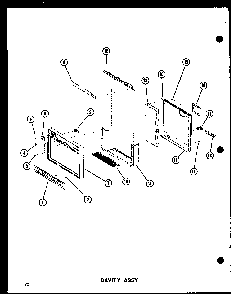 Cavity Assy Diagram and Parts List for SDI22N-P60201-65W  Amana Refrigerator