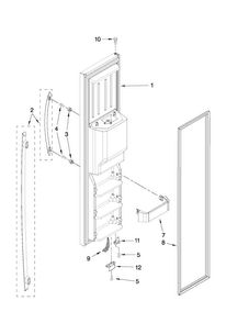 Freezer Door Parts Diagram and Parts List for JCD2595WES02  Jenn-Air Refrigerator
