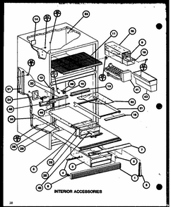 Interior Accessories (tli18j/p7739025w) (tl18j/p7739024w) Diagram and Parts List for TL8J-P7739024W  Amana Refrigerator
