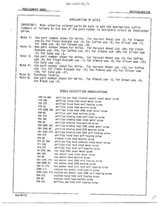 Refrigeration-screw Descript Abbrev Diagram and Parts List for 24903-OA  Admiral Refrigerator