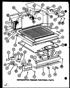 Refrigerator Freezer Functional Parts (tl22j/p7739035w) Diagram and Parts List for TL8J-P7739024W  Amana Refrigerator