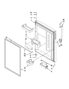 Refrigerator Door Parts Diagram and Parts List for M9RXDGFYM00  Maytag Refrigerator