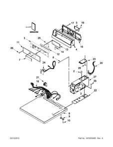 Part Location Diagram of W10461111 Whirlpool OVERLAY