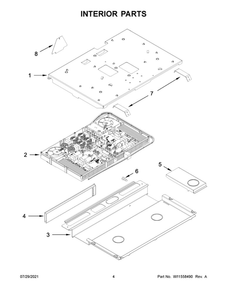 Interior Parts Diagram and Parts List for JIS1450DS3  Maytag Range