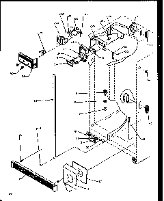 Refrigerator/freezer Controls And Cabinet Parts Diagram and Parts List for SBI20NW-P1162902WW  Amana Refrigerator