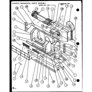 Chassis Mechanical Parts Assembly 2 Diagram and Parts List for PTC07300ER P9812501R Amana Air Conditioner