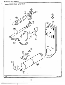 Gas Carrying Diagram and Parts List for LNC8749A77  Maytag Dryer