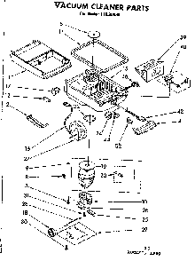 Base Assembly Diagram and Parts List for 11620830  Kenmore Canister Vacuum