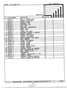 Ice Maker Kit Page 2 Diagram and Parts List for 901040  Admiral Ice Maker