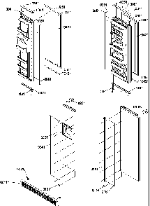 Handles, Trim, And Toe Grille Kits Diagram and Parts List for SB520SW-P1185003WW  Amana Refrigerator