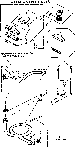 Attachment Parts Diagram and Parts List for 11626930  Kenmore Canister Vacuum