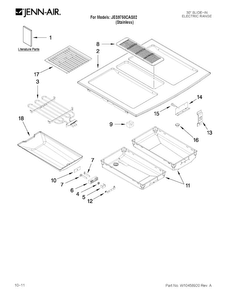 Cooktop Parts Diagram and Parts List for JES9750CAS02  Jenn-Air Range