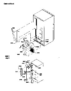 Section 1 Diagram and Parts List for TH25TL-P1303001WL  Amana Refrigerator
