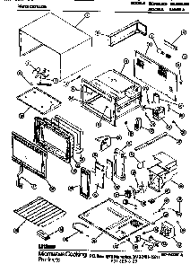 Replacement Parts Diagram and Parts List for EX2485000  Amana Microwave