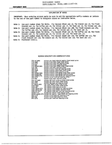 Explanation Of Notes Diagram and Parts List for 21482-OA  Admiral Refrigerator
